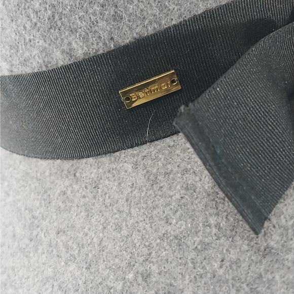 BETMAR! LOVELY DOVE GRAY WOOL BLEND FEDORA W/ BLACK GROSGRAIN RIBBON! SZ OS - Picture 8 of 11